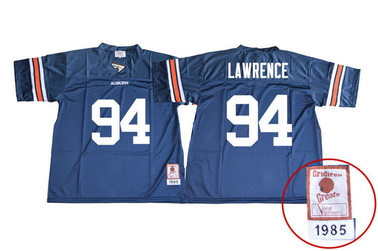 1985 Throwback Youth #94 Devaroe Lawrence Auburn Tigers College Football Jerseys Sale-Navy - Click Image to Close